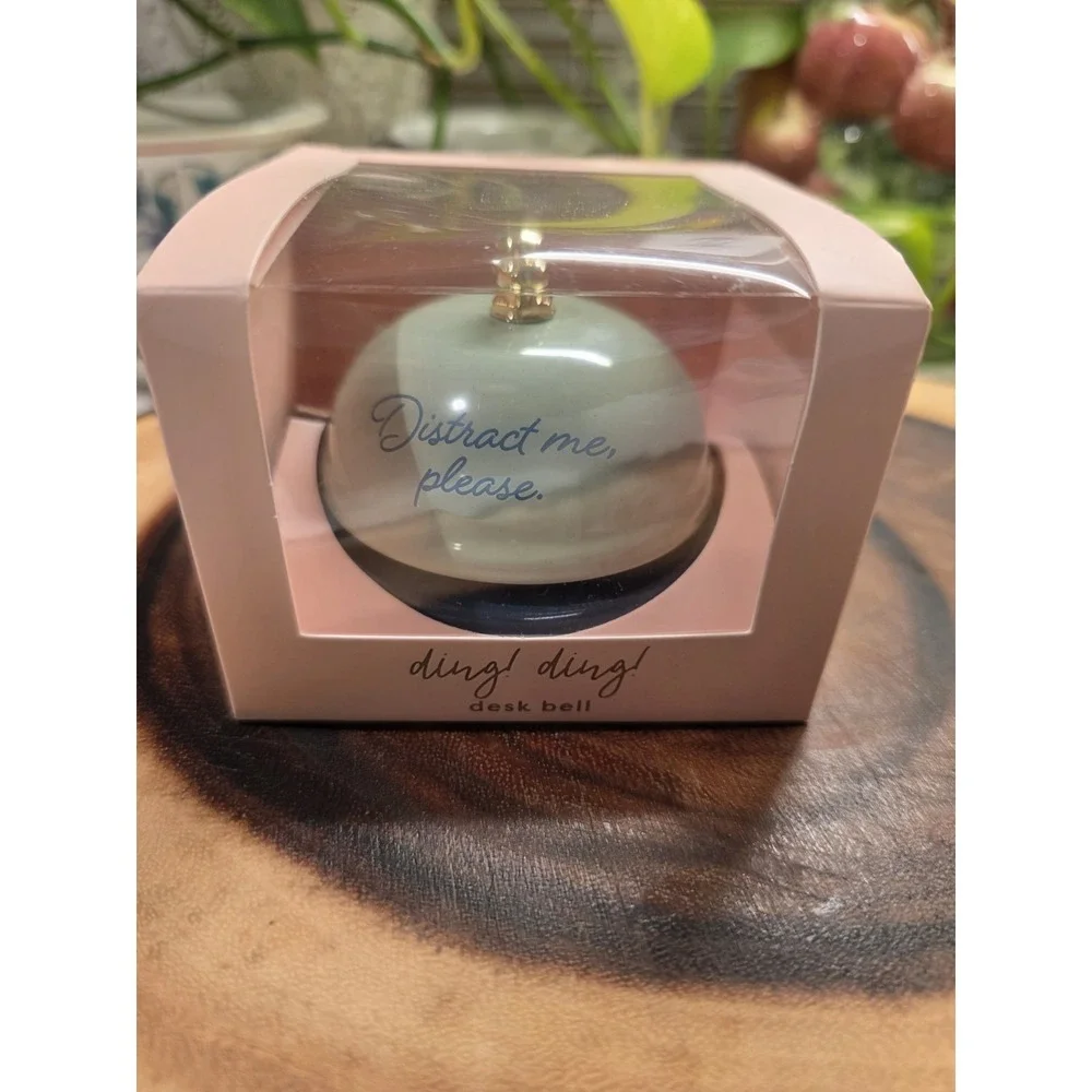Carven‎ Novelty Blue Metal Desk Bell Glossy Finish Boxed 